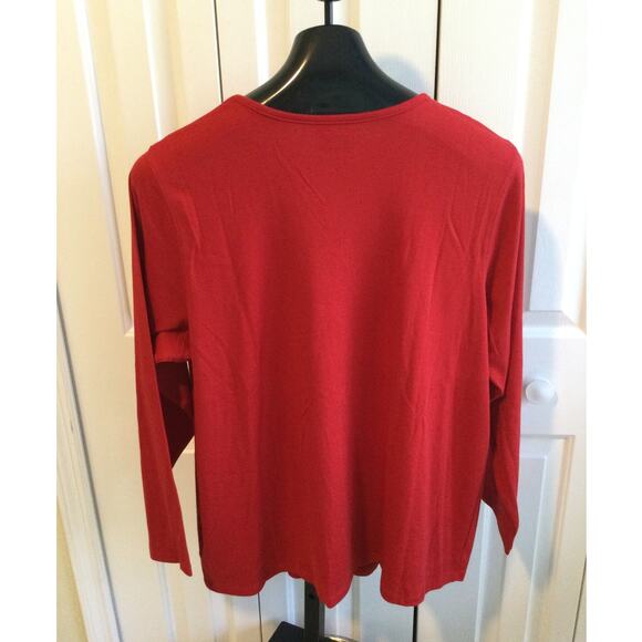 My Christmas Womens Christmas Tree Tee Shirt Long Sleeve 1X - Picture 4 of 5